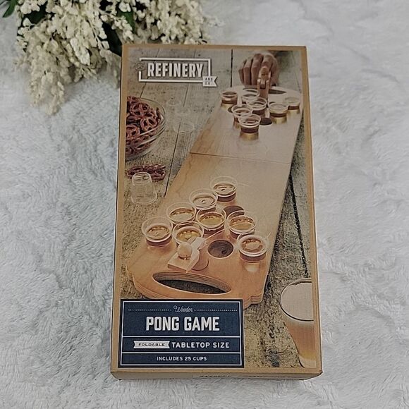 NIB Wooden Tabletop Pong Game‎ - Picture 1 of 4
